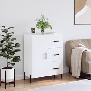VidaXL Dressoir 69,5x34x90 cm bewerkt hout hoogglans wit