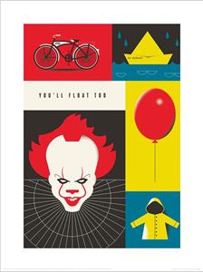 Pyramid Kunstdruk Warner Bros You Will Float Too 30x40cm