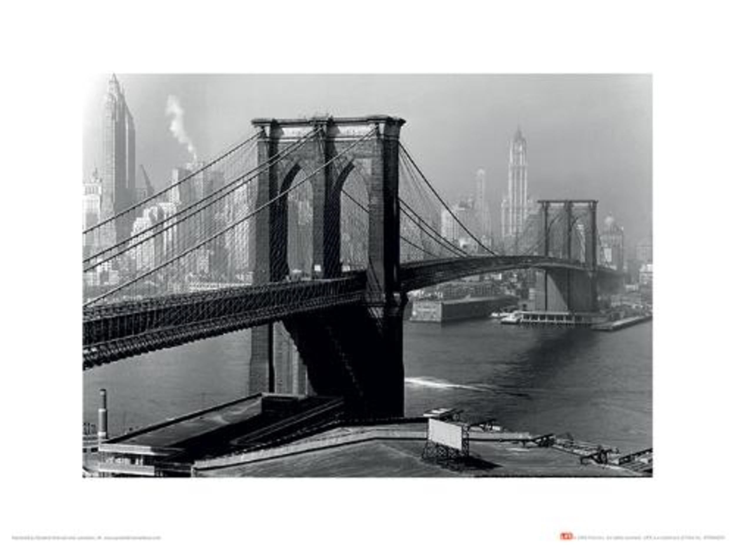 Pyramid Kunstdruk Time Life Brooklyn Bridge New York 1946 30x40cm