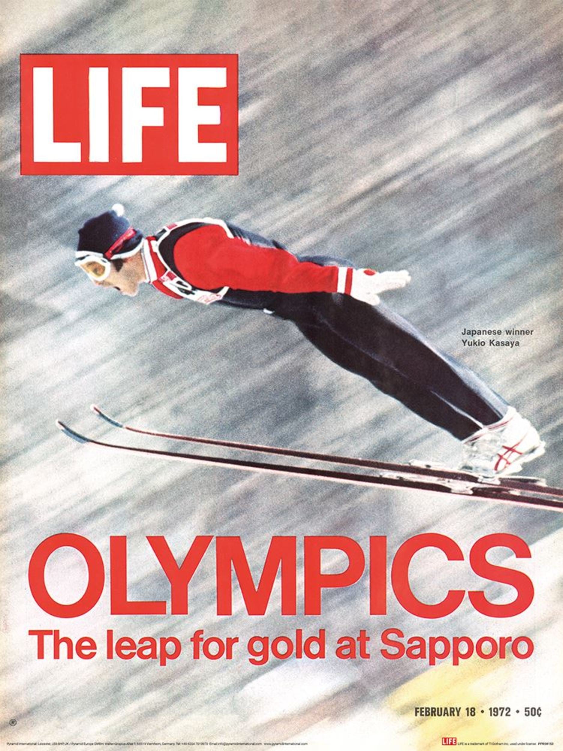 Pyramid Kunstdruk Time Life Sapporo Olympic Ski Jumper 30x40cm