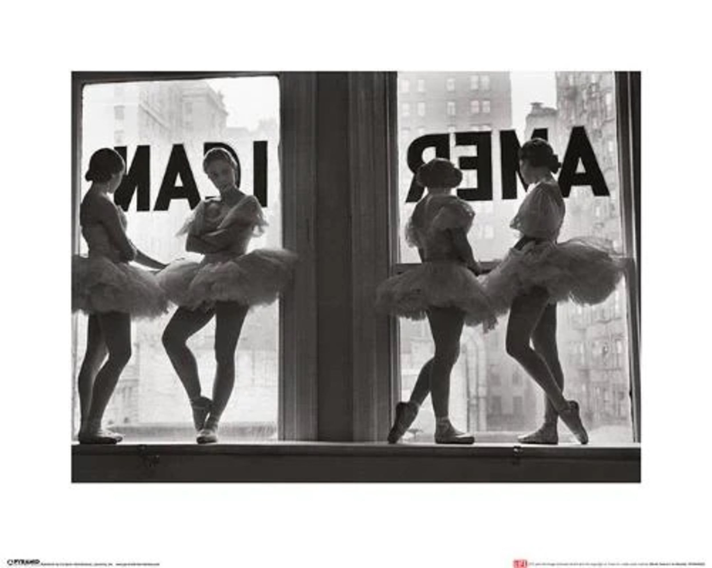 Pyramid Kunstdruk Time Life Ballet Dancers in Window 40x50cm