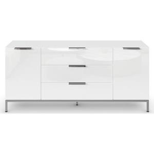rauch Kommode "Flipp", 2-türig, 3 Schubladen, Soft-Close-Funktion, Oberboden und Front Glas