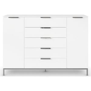 rauch Kommode "Flipp", 1-türig mit 5 Schubladen und Soft-Close-Funktion sowie Glasfront