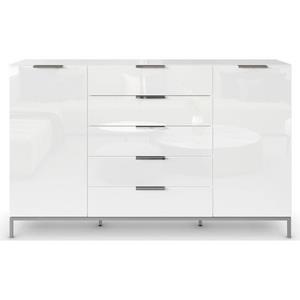 rauch Kommode "Flipp", 2-türig, 5 Schubladen, Soft-Close, Oberboden und Front Glas, 2 Breiten