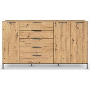 rauch Kommode "Flipp", 3-türig mit 5 Schubladen und Soft-Close-Funktion