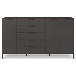 rauch Kommode "Flipp", 2-trg mit 5 Schubladen und Soft-Close-Funktion, Glasfront, 2 Breiten