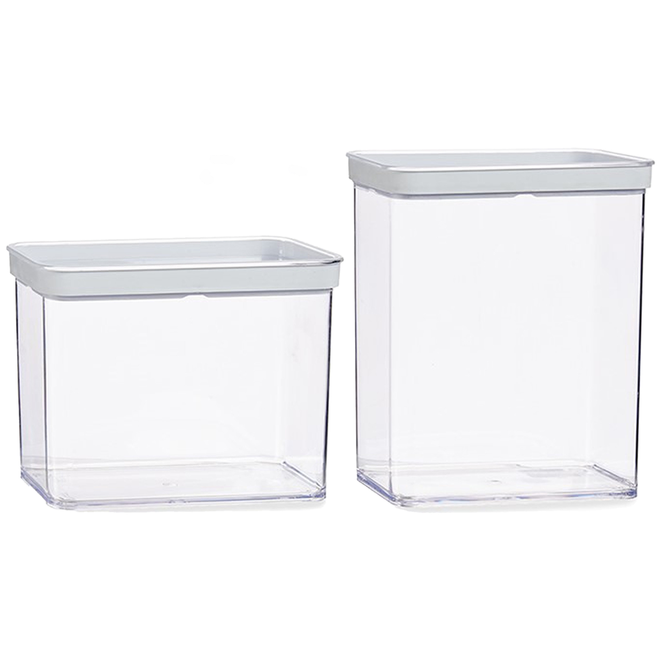 Gondol Plastics 4x stuks keuken voorraad potten/bakjes set met deksel 2.2 en 3.3 liter -