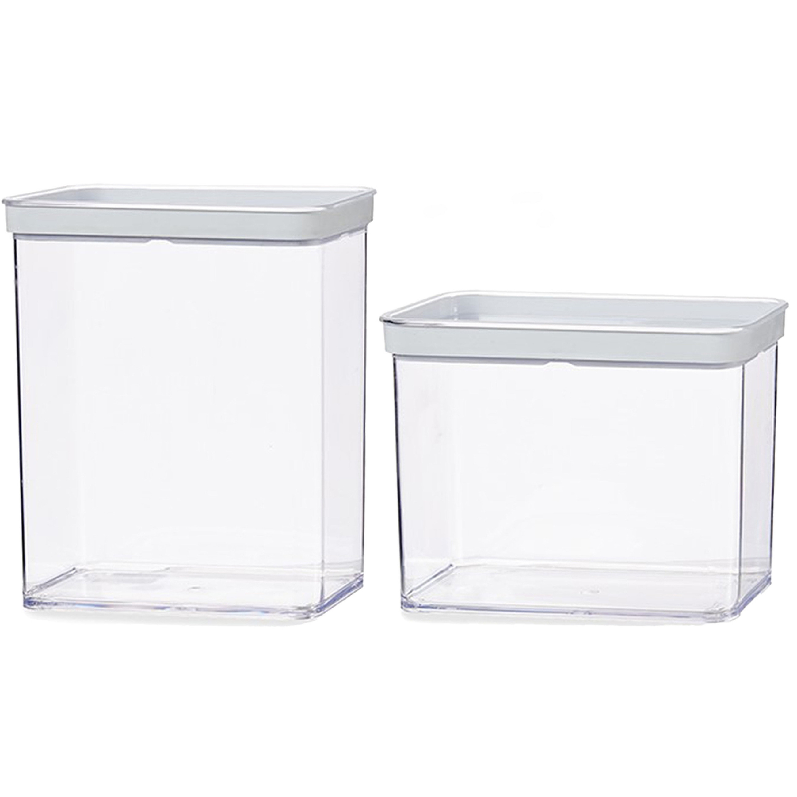Gondol Plastics 6x stuks keuken voorraad potten/bakjes set met deksel 2.2 en 3.3 liter -