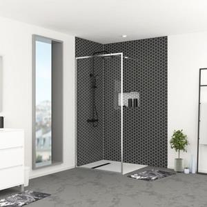 Aurlane Douchewand Chromed Golden Edge 100x200cm