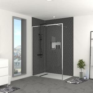 Aurlane Douchewand Chromed Golden Edge 140x200cm