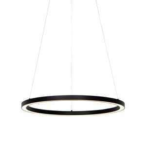 qazqa Hängelampe schwarz 60 cm inkl. led 3-stufig dimmbar - Girello - Schwarz