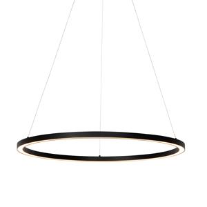 qazqa Hängelampe schwarz 80 cm inkl. LED 3-stufig dimmbar - Girello - Schwarz