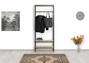Loods XL Steigerhouten kapstok Vian met stalen frame
