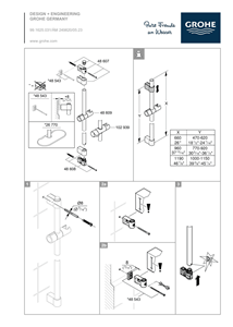 GROHE Tempesta 110 Cube Glijstangset - 60cm - 3 straalsoorten - 7.4l/min - chroom 27579003