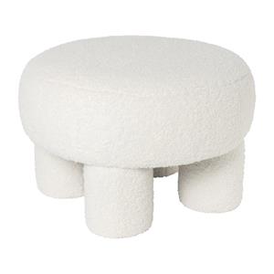 Xenos Poef teddy dodo - wit - ø52x31 cm