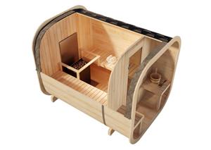 FinnTherm Fasssauna ScandiCube Premium, BxTxH: 204 x 285 x 212,6 cm, 42 mm