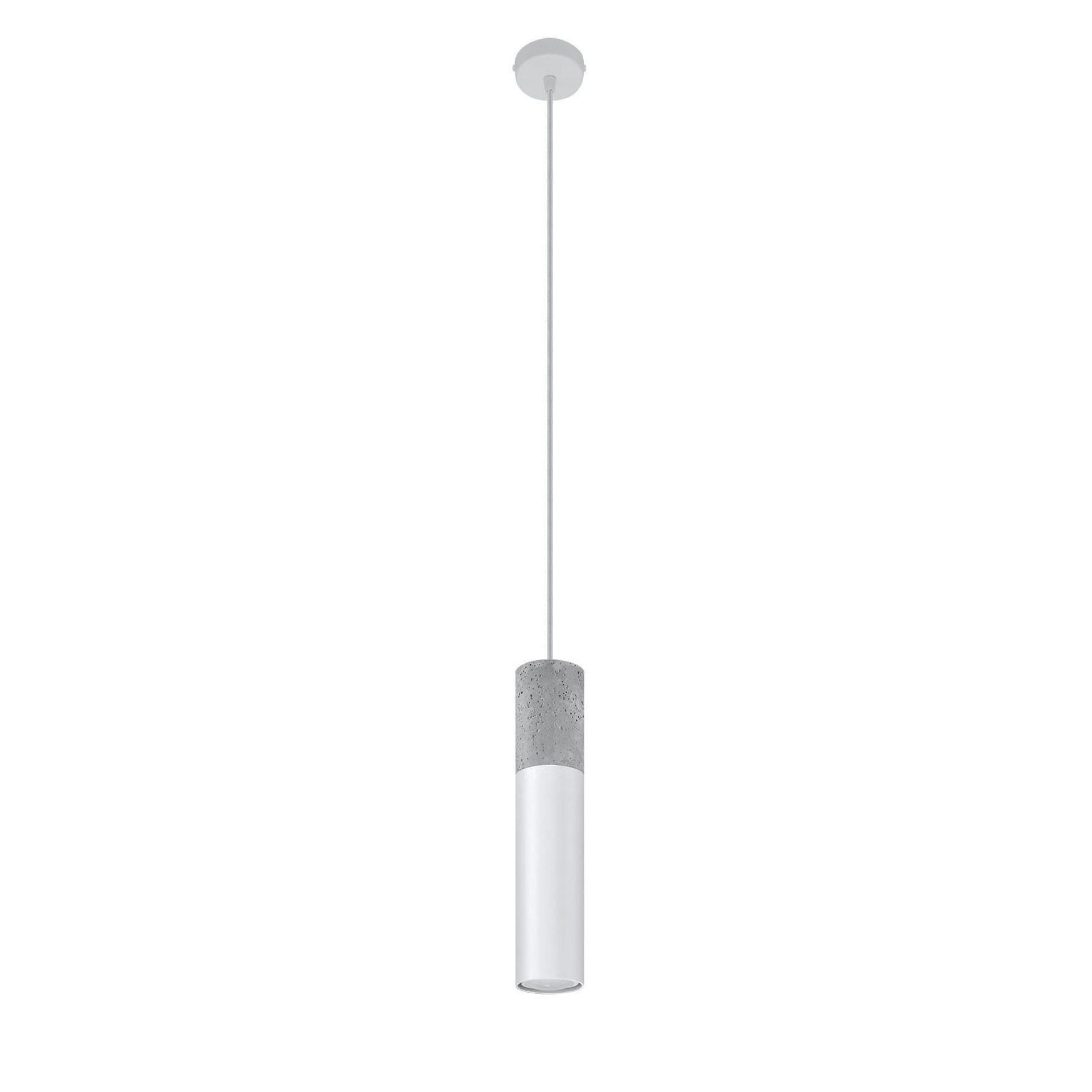 Sollux Hanglamp Borgio 1 lichts beton wit