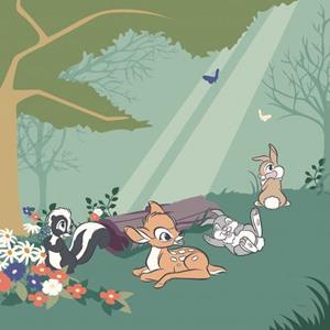 Komar Vlies Op Frame Bambi Groen - 40 Cm X 40 Cm - 612808