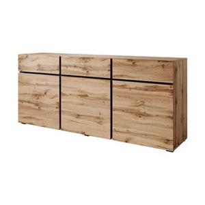 Meubella Dressoir Cainan - Eiken - Zwart - 180 cm