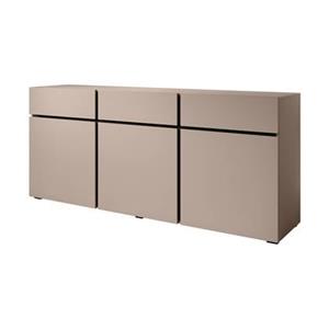 Meubella Dressoir Cainan - Beige - Zwart - 180 cm