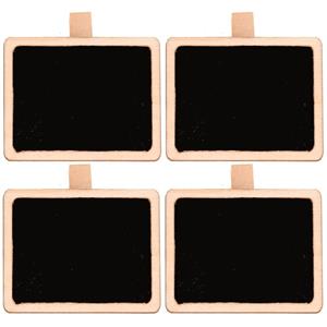 8x stuks Rechthoekige mini krijtbordjes/schrijfbordjes op knijper 5 cm -