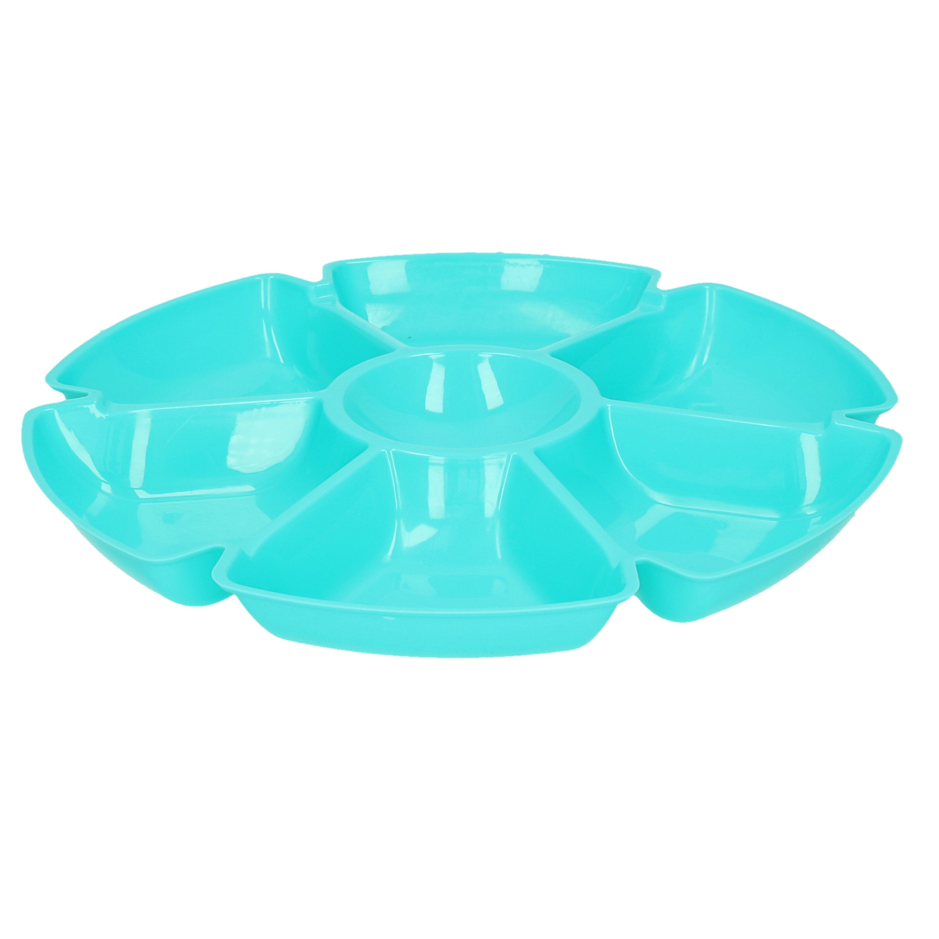 Excellent Houseware Hapjes/chips serveerschaal ijs blauw 29 cm -