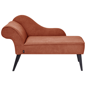 BELIANI Chaise longue stof rood linkszijdig BIARRITZ