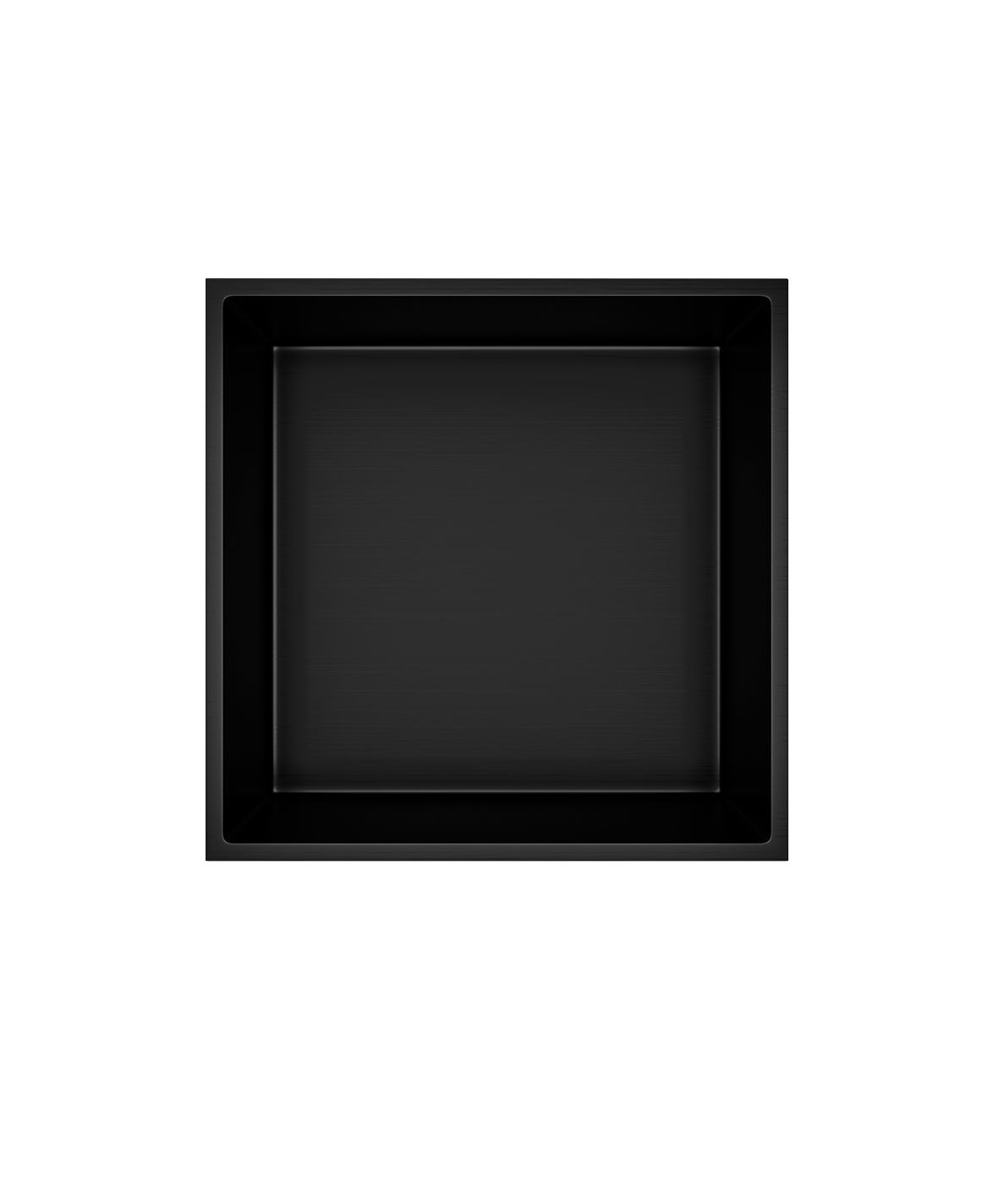 Wandnische Edelstahl schwarz matt rostfrei 305x305x100mm - Schwarz Matt - Aloni