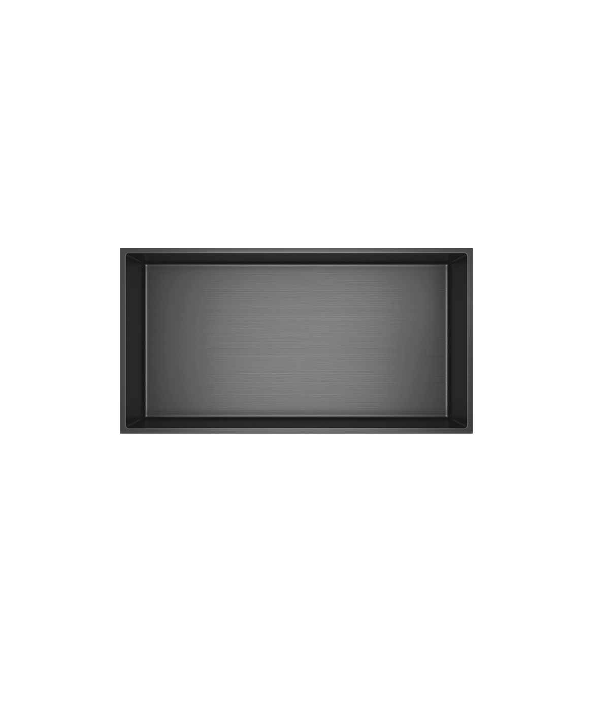 Wandnische Edelstahl grau gebürstet rostfrei 300x600x100mm - Grau - Aloni
