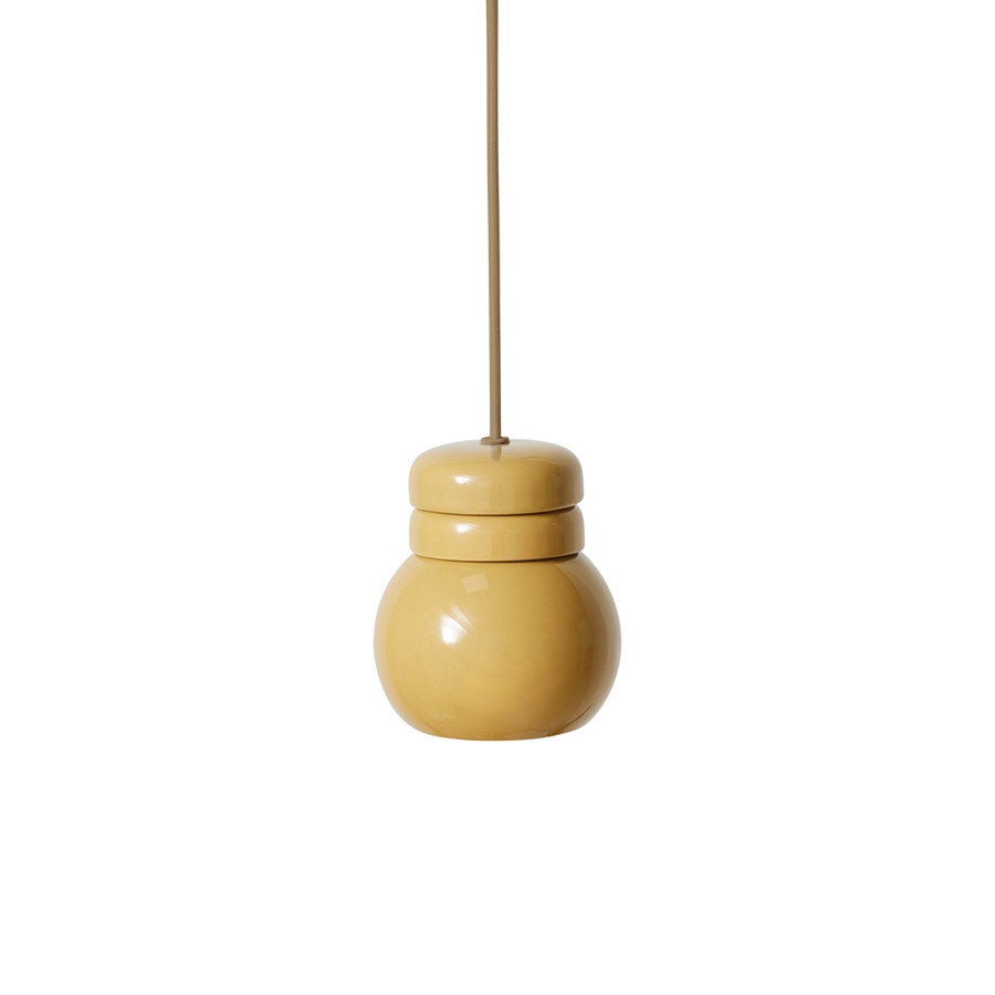 HKliving-collectie Bulb hanglamp mustard