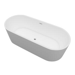 SaniGoods Cali vrijstaand ligbad solid surface 170x80cm wit mat