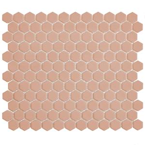 The Mosaic Factory Tegelsample:  Hexagon mozaïek tegels 23x26cm royal peach mat