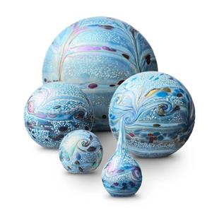 Eeuwige Roos Elan-line Sea blue urnen met parelmoerglans