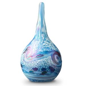 Eeuwige Roos Druppel urn Sea blue met parelmoerglans (60ml)