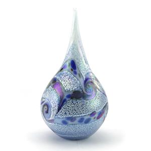 Eeuwige Roos Druppel urn Sea blue met parelmoerglans (1600ml)