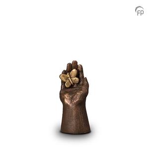 Geert Kunen design urnen Urn Handje met Vlinder door Geert Kunen (100ml)