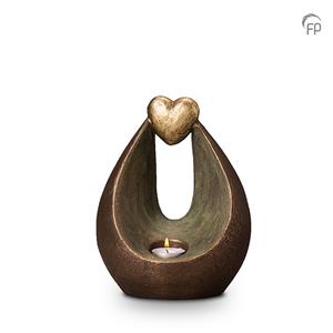 Geert Kunen design urnen Keramiek urn Verlichte Hart + waxinehouder (1000ml)