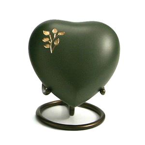 Terrybear Hart urn Area Tree of Life in bronskleur + standaard