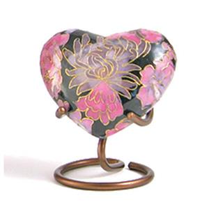 Terrybear Hart urn Elite Floral Blush met bloemen + standaard