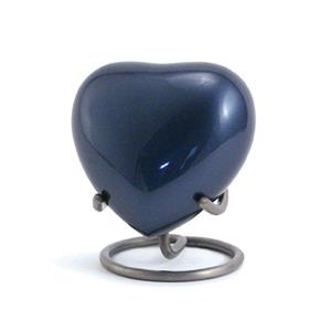 Terrybear Hart urn Trinity Moonlight Blue + standaard