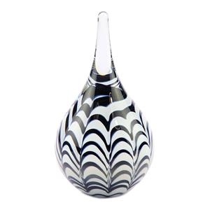 Eeuwige Roos Ripple mini urn 15cm: Black-White (40ml)