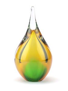 Eeuwige Roos Druppel mini urn 14cm: Gold-Green (50ml)