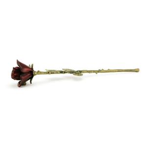 Terrybear Roos mini urn Crimson met bronskleurige steel