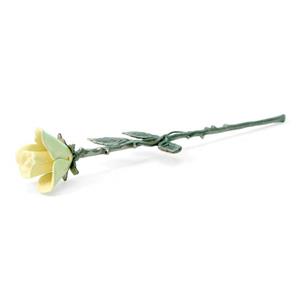 Terrybear Roos mini urn Yellow met zilverkleurige steel