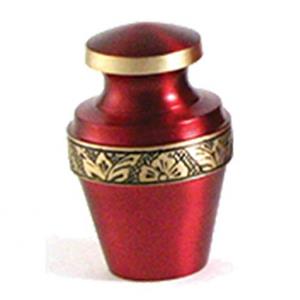 Terrybear Mini urn Grecian Crimson Red met goudkleur (70ml)