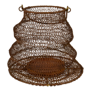 LesliLiving Lantaarn Roest Gaas 20x20x20cm