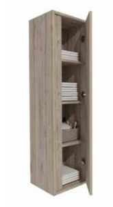 <QuerySet [<AttributeOption: Creavit>]> Kolomkast Aloni Sally 135 cm Grey wood