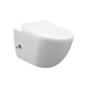 <QuerySet [<AttributeOption: Creavit>]> Creavit design ophang wc met rvs sproeier (bidet) Rim Off met een geintegreerde warm/koud water kraan