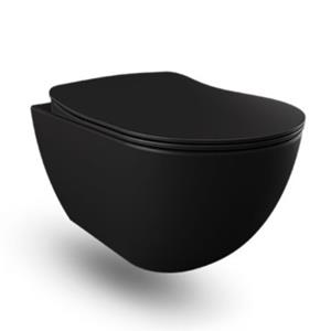 <QuerySet [<AttributeOption: Creavit>]> Creavit design ophang wc met rvs sproeier (bidet) Rim Off  mat zwart