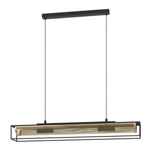 EGLO Hängeleuchte Nohales, 112 cm,  schwarz/messingfarben, 4-flg.